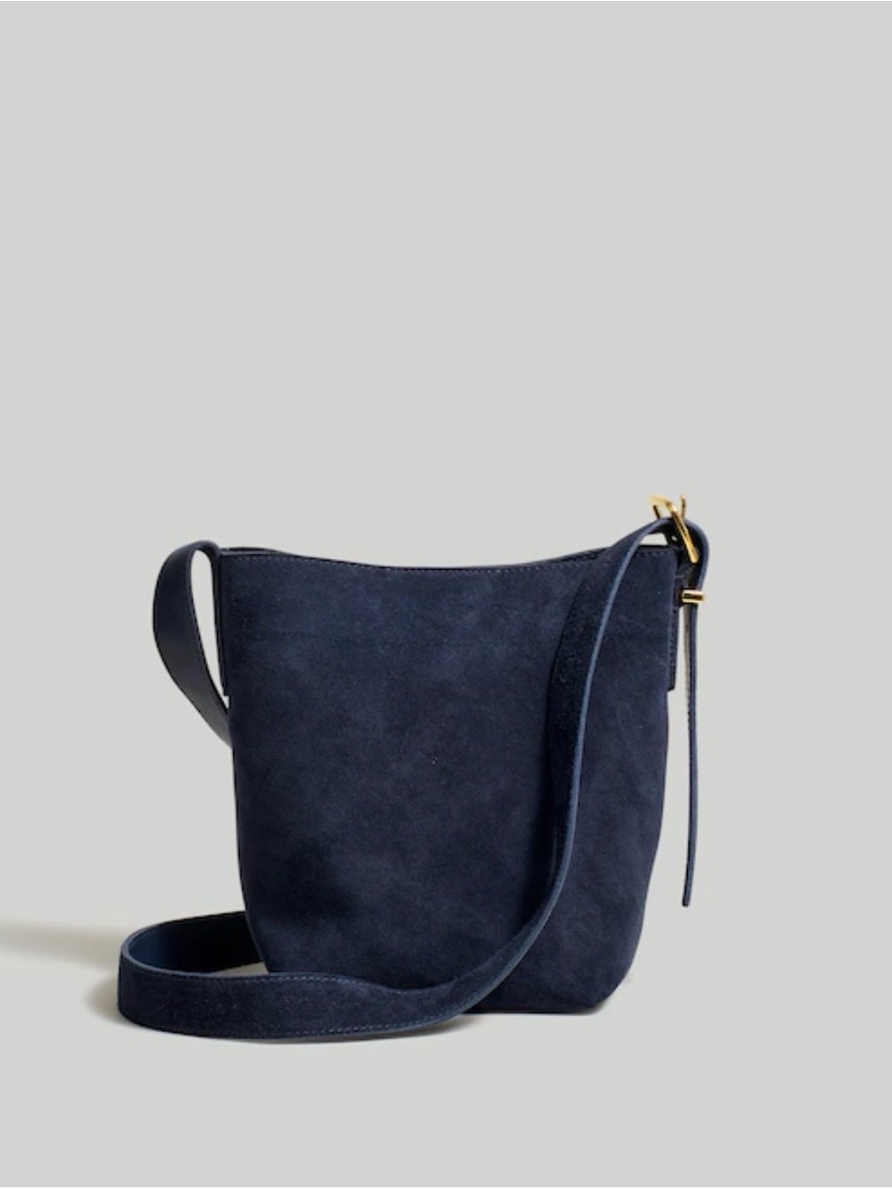 madewell • mini essential bucket bag in suede